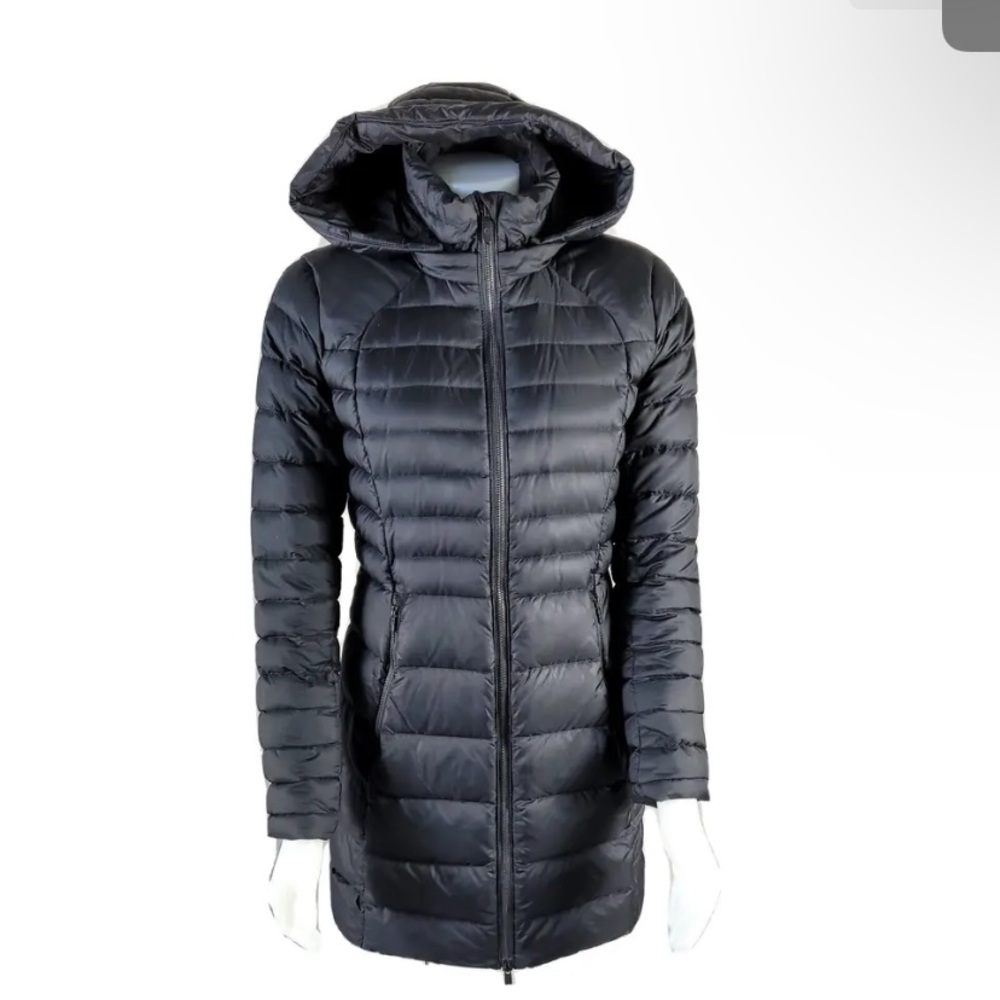 SOLD Lululemon Brave The Cold Black Down Quilted Jacket Coat Sz 2